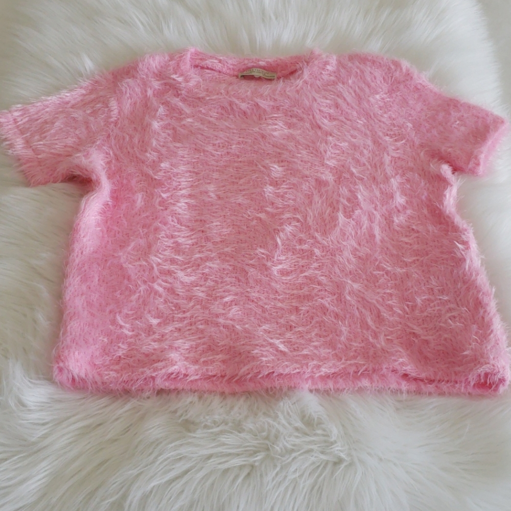ZARA PINK CREWNEVK TOP SIZE M